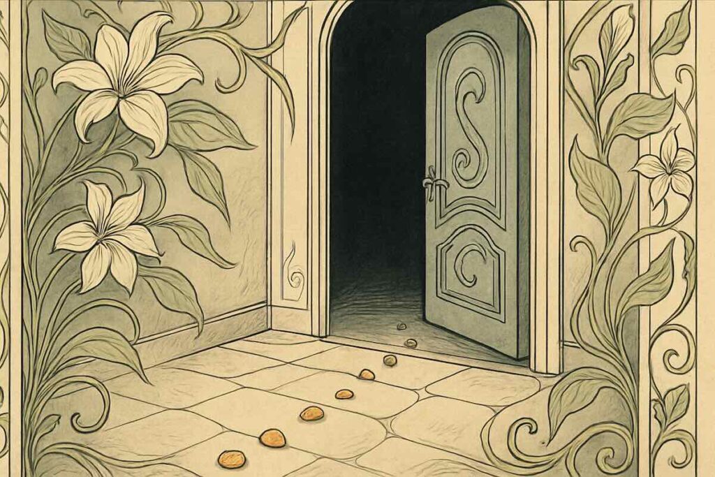 breadcrumb trail symbolizing writers giving clues to readers